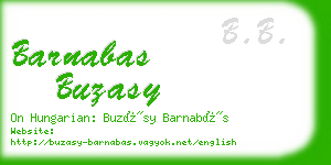barnabas buzasy business card